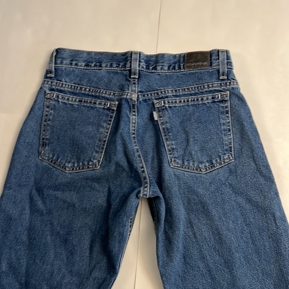 SILVERTAB LEVIS VINTAGE Y2K BLUE STRAIGHT LEG JEANS SIZE 25 - Picture 6 of 16
